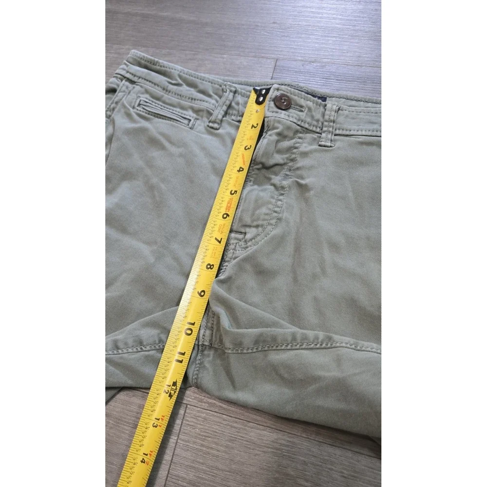 American Eagle Chino Shorts Mens 28 Green Extreme Flex Casual Preppy Y2K